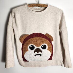 Disney Parks Kids Star Wars Plush Ewok Graphic Sweatshirt - L - Great Shape